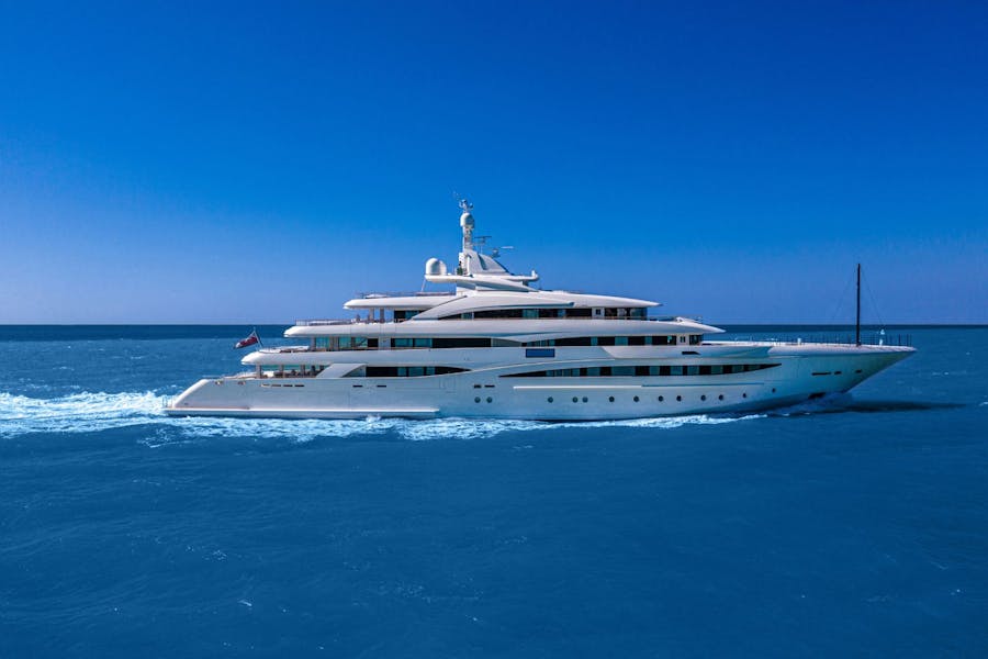 Exterior profile of the CRN 135 in the water. >